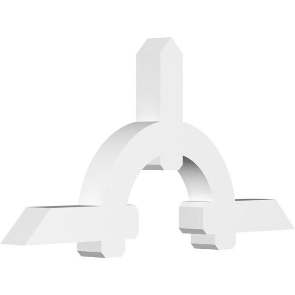 Ekena Millwork Ericson Architectural Grade PVC Gable Bracket, 72"W x 36"H x 6"D x 6"F, 12/12 Pitch GBP072X36X0606ERI00 - main